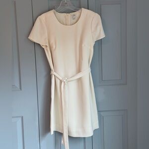 J. Crew Cream Sheath Mini Dress Short Sleeve